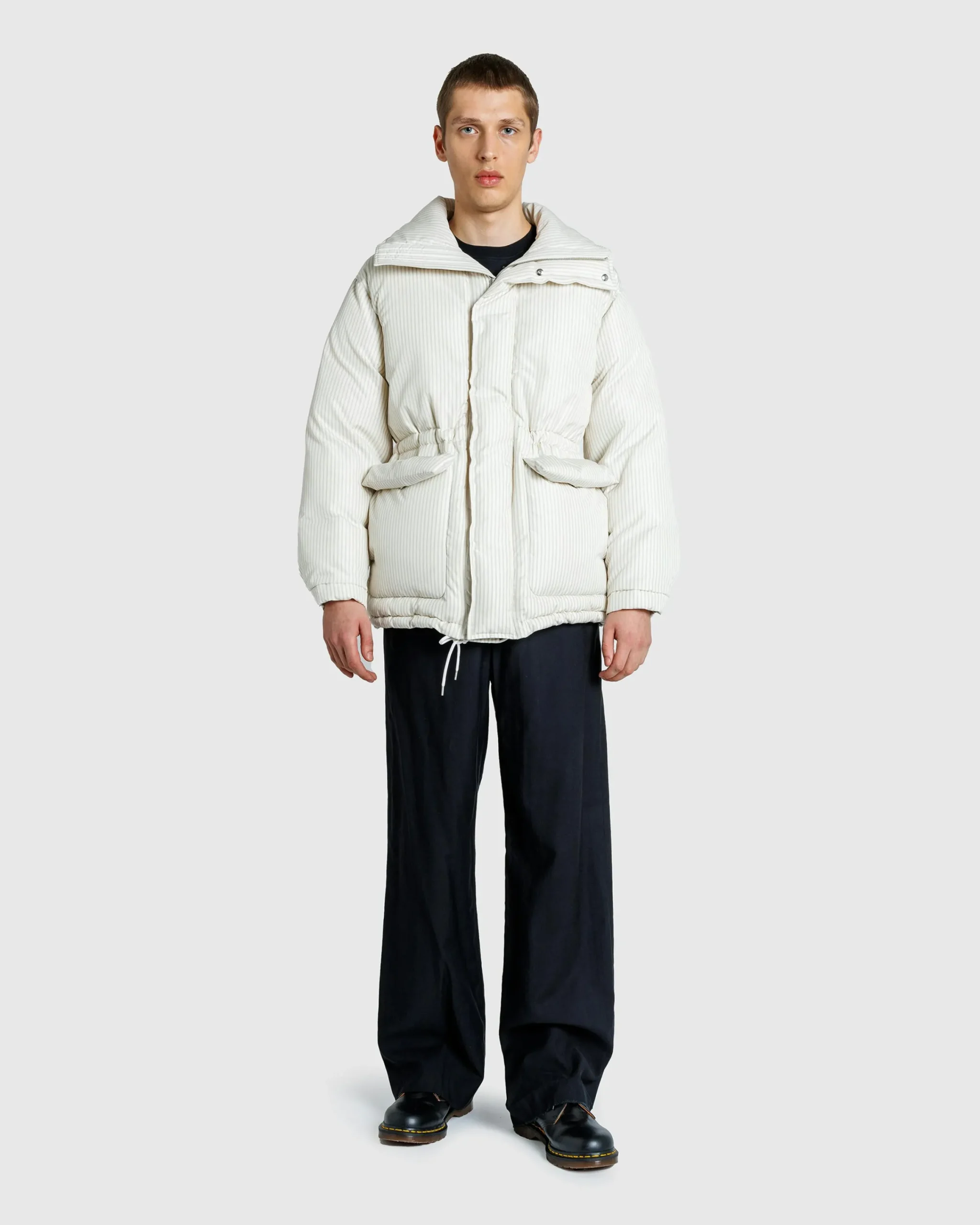 Tekla Stripe Down Jacket Snow Stripes- Outerwear