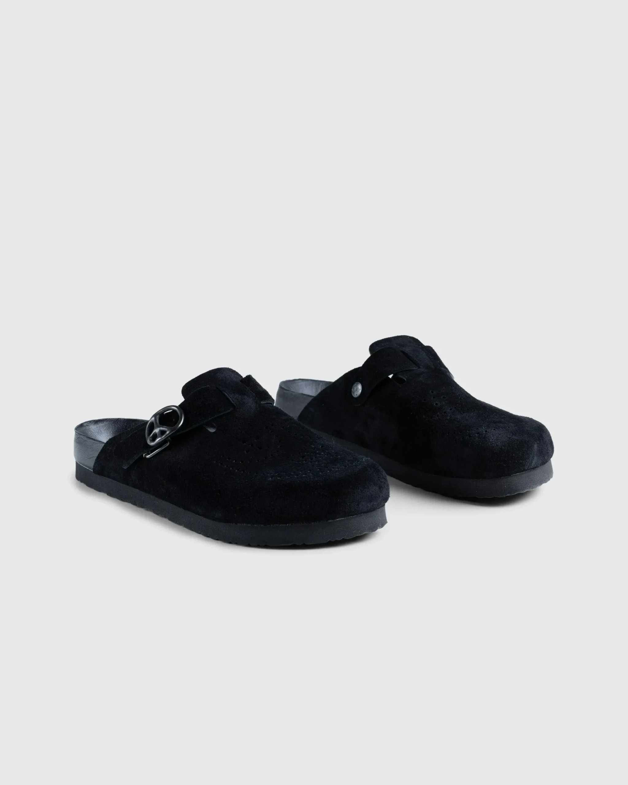 Needles Suede Clog Sandal Black- Shoes