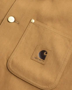 Carhartt WIP Suede Michigan Coat Hamilton Brown- Outerwear