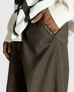 Martine Rose Tailored Extended Wide Leg Trouser Brown Houndstooth- Pants