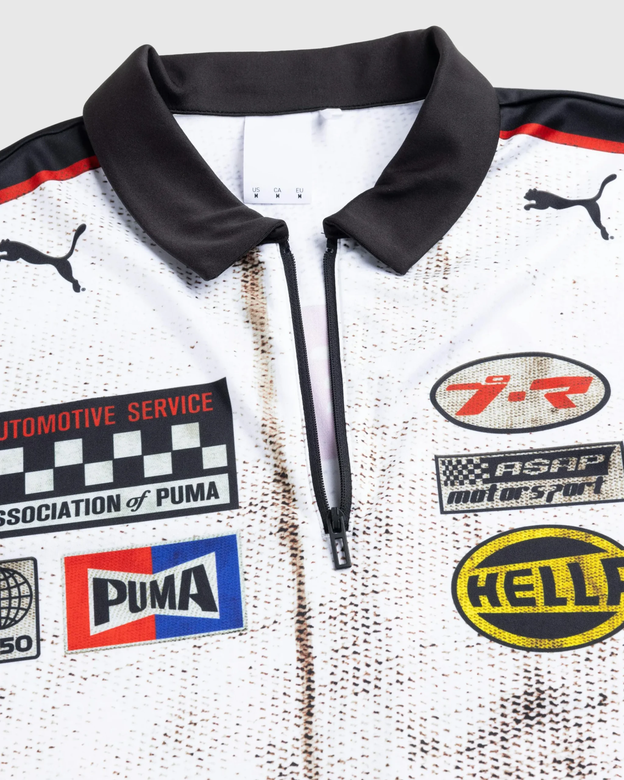 Puma Team Zip Polo White- Tops