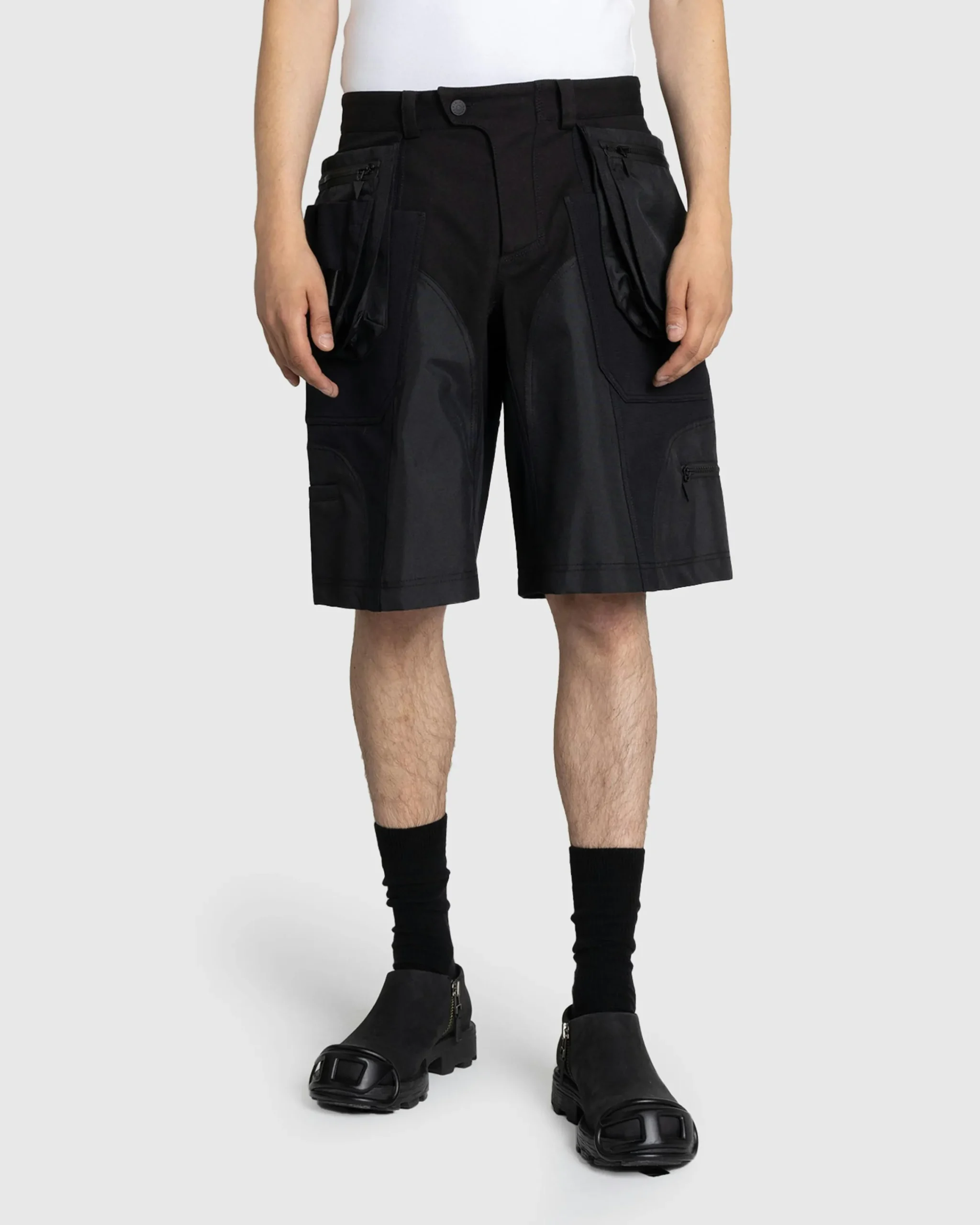 Mugler Technical Fabric Cargo Shorts- Shorts