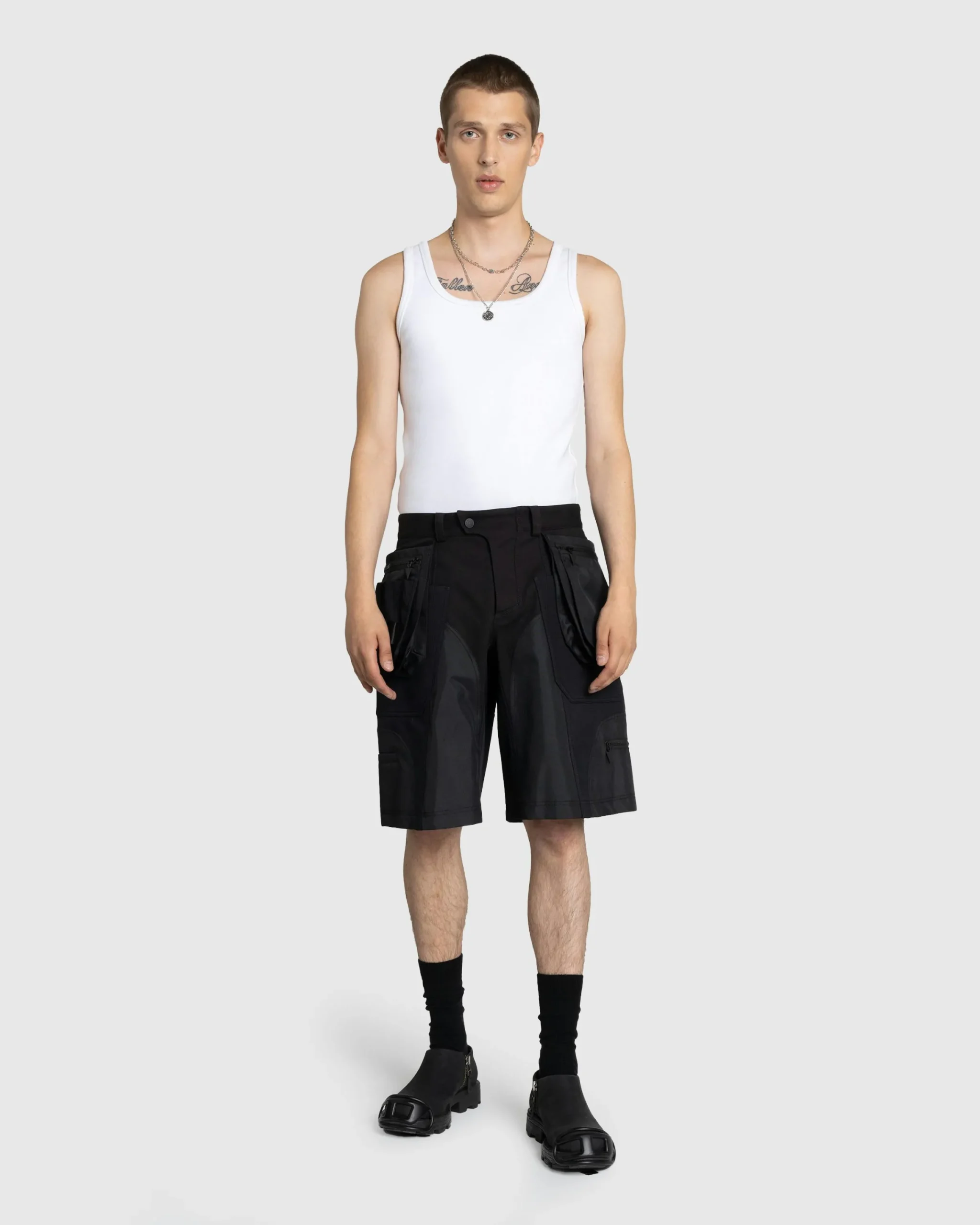 Mugler Technical Fabric Cargo Shorts- Shorts