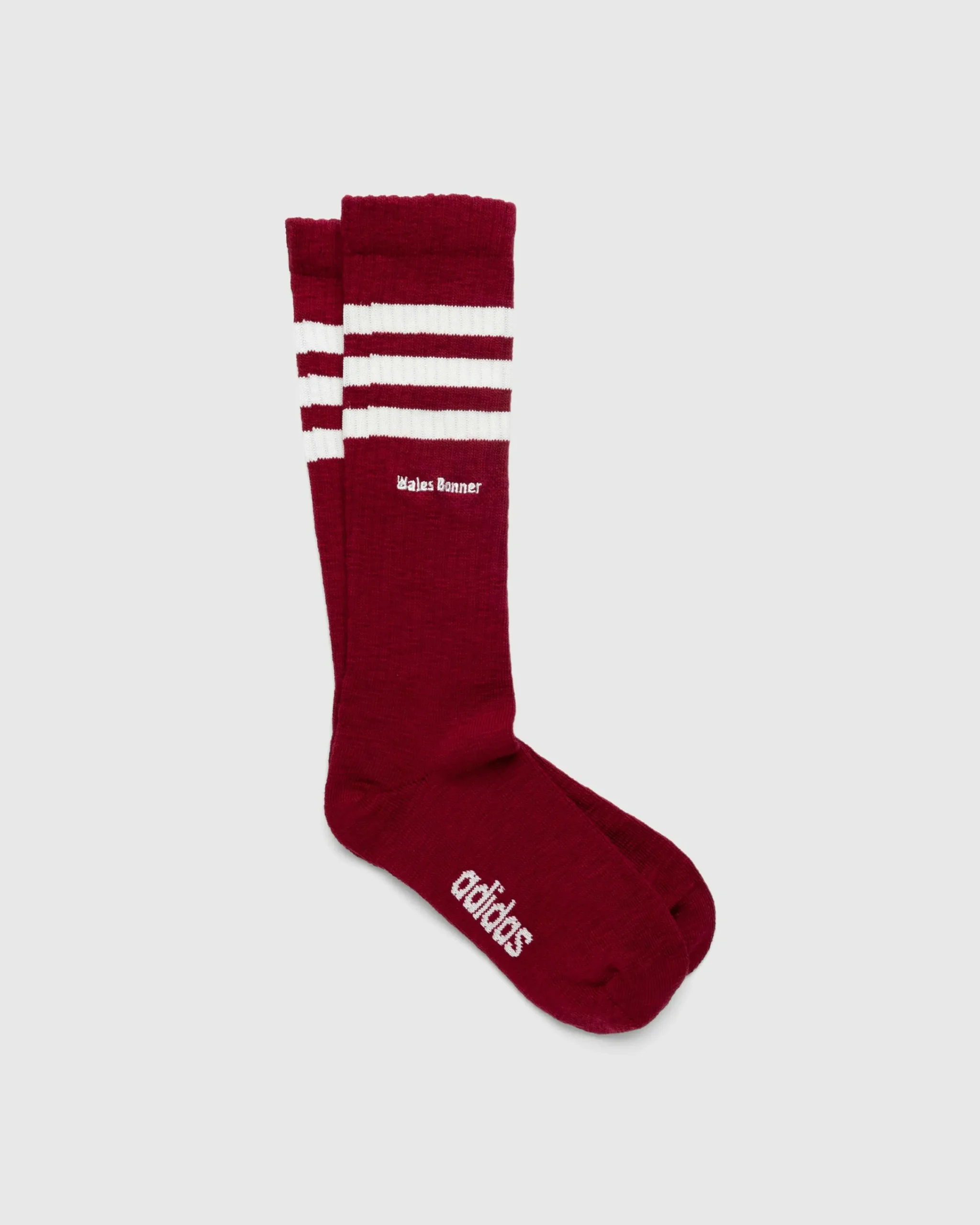 adidas Three Stripes Sock Burgundy/White- Socks