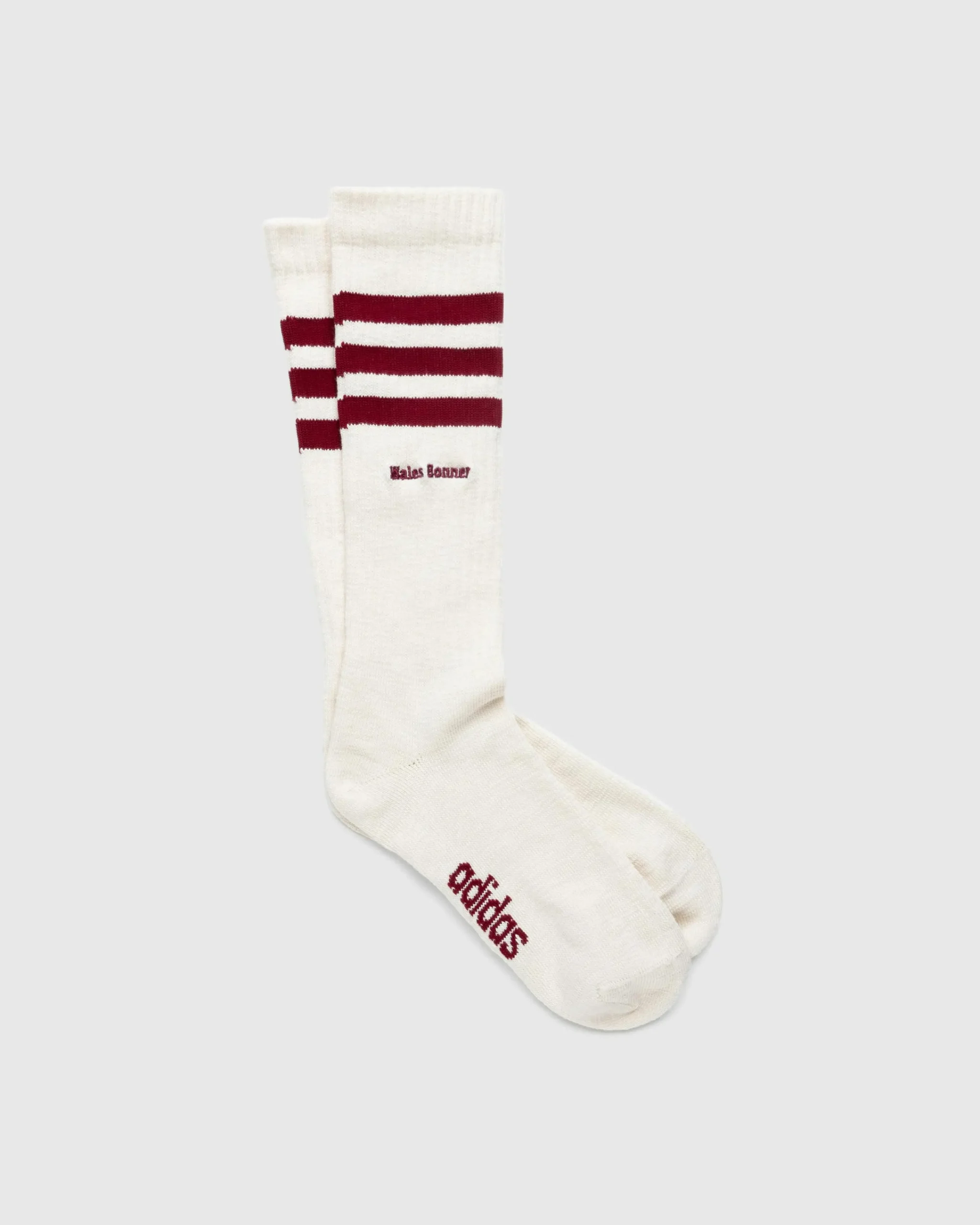 adidas Three Stripes Sock Burgundy/White- Socks