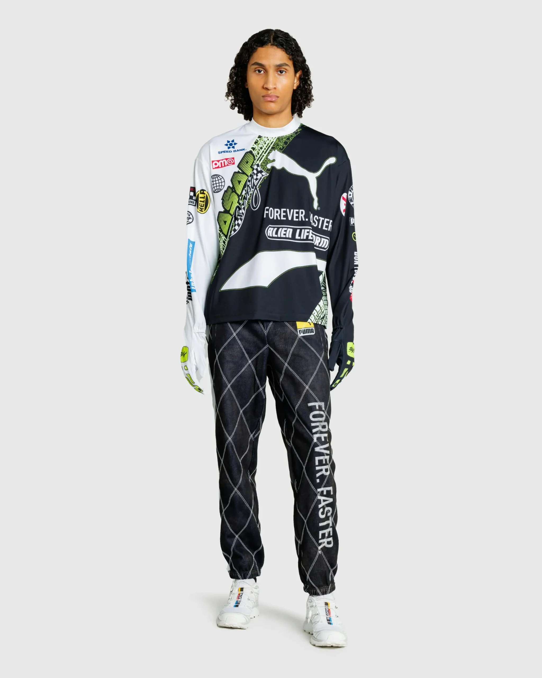 Puma Tire Glove Long-Sleeve White- Tops