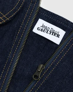 Jean Paul Gaultier Topstitch Corset Indigo- Tops