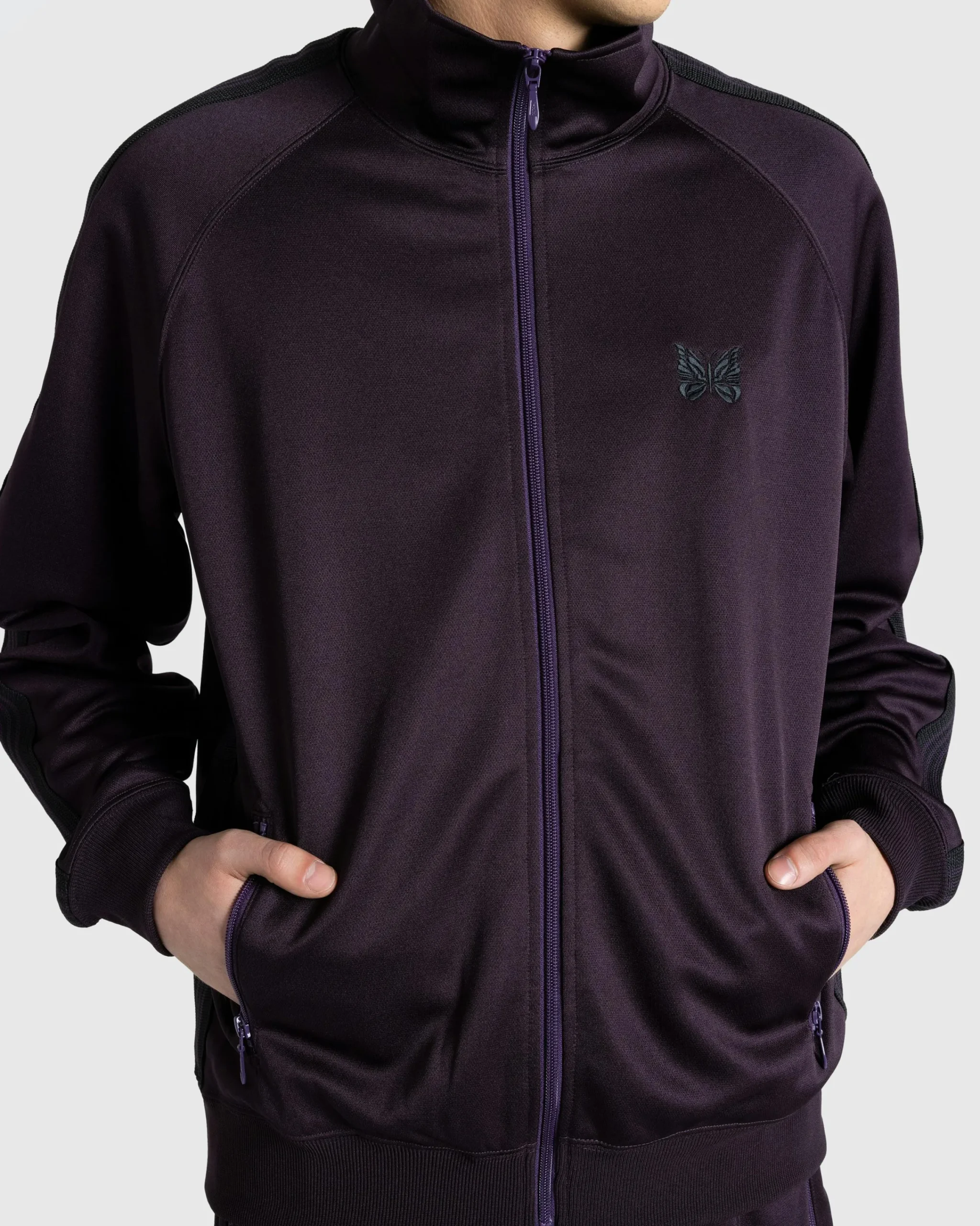Needles Track Jacket Poly Smooth Dark Purple- Outerwear