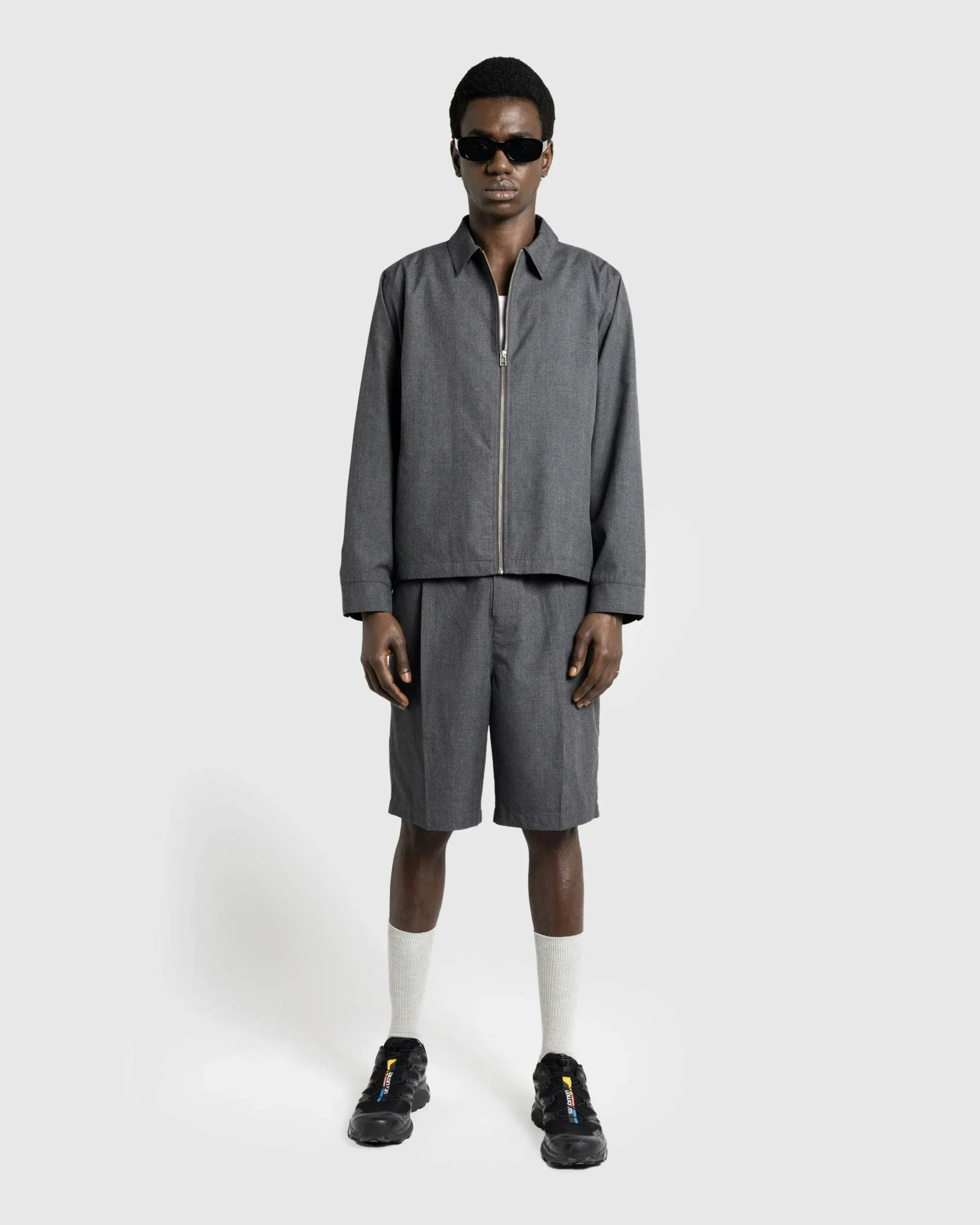 Highsnobiety HS05 Tropical Suiting Shorts Gray- Shorts