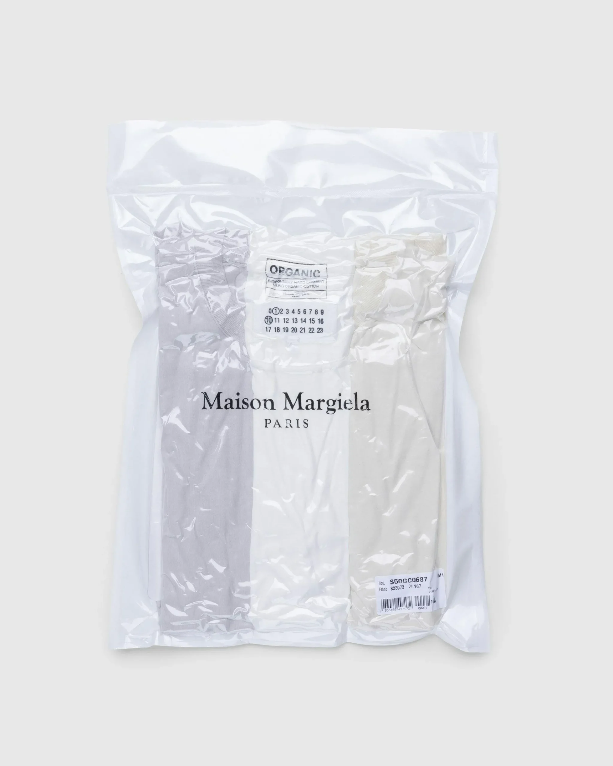 Maison Margiela T-Shirts Three Pack Gray/White/Cream- Tops