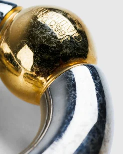 Jean Paul Gaultier Tube Ear Cuff Silver/Gold- Jewelry