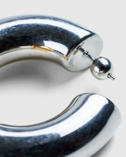 Jean Paul Gaultier Tube Earrings Silver/Gold- Jewelry