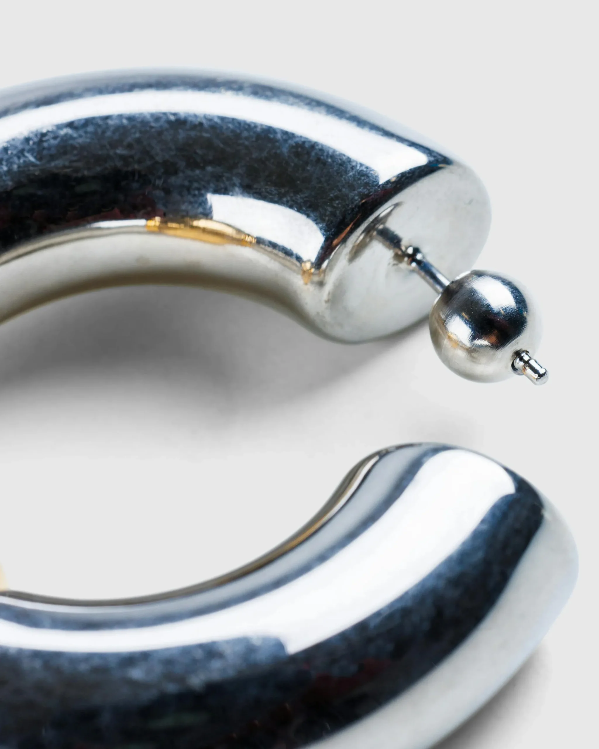 Jean Paul Gaultier Tube Earrings Silver/Gold- Jewelry