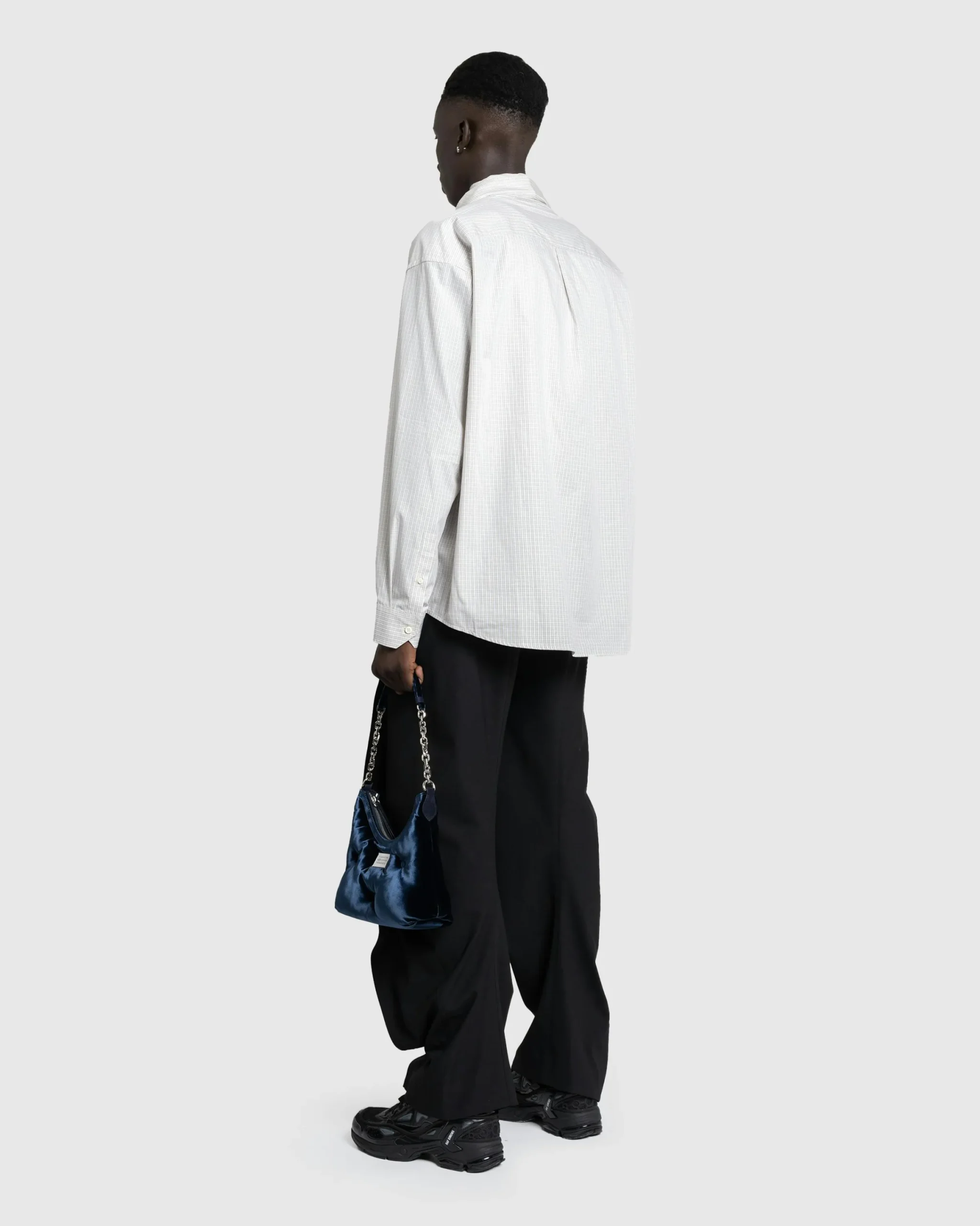Y/Project Turtleneck Shirt Beige Check- Knitwear
