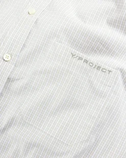 Y/Project Turtleneck Shirt Beige Check- Knitwear