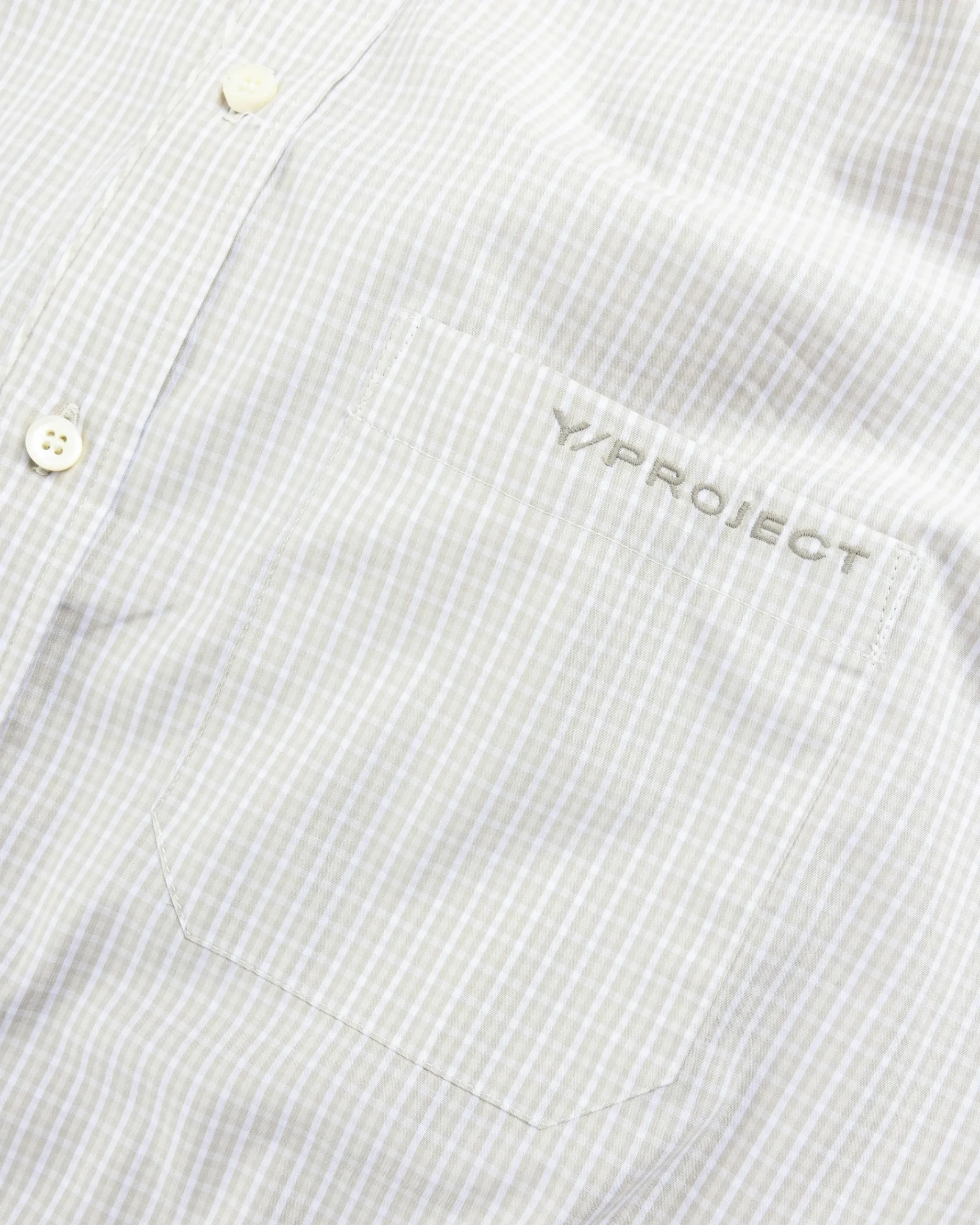Y/Project Turtleneck Shirt Beige Check- Knitwear