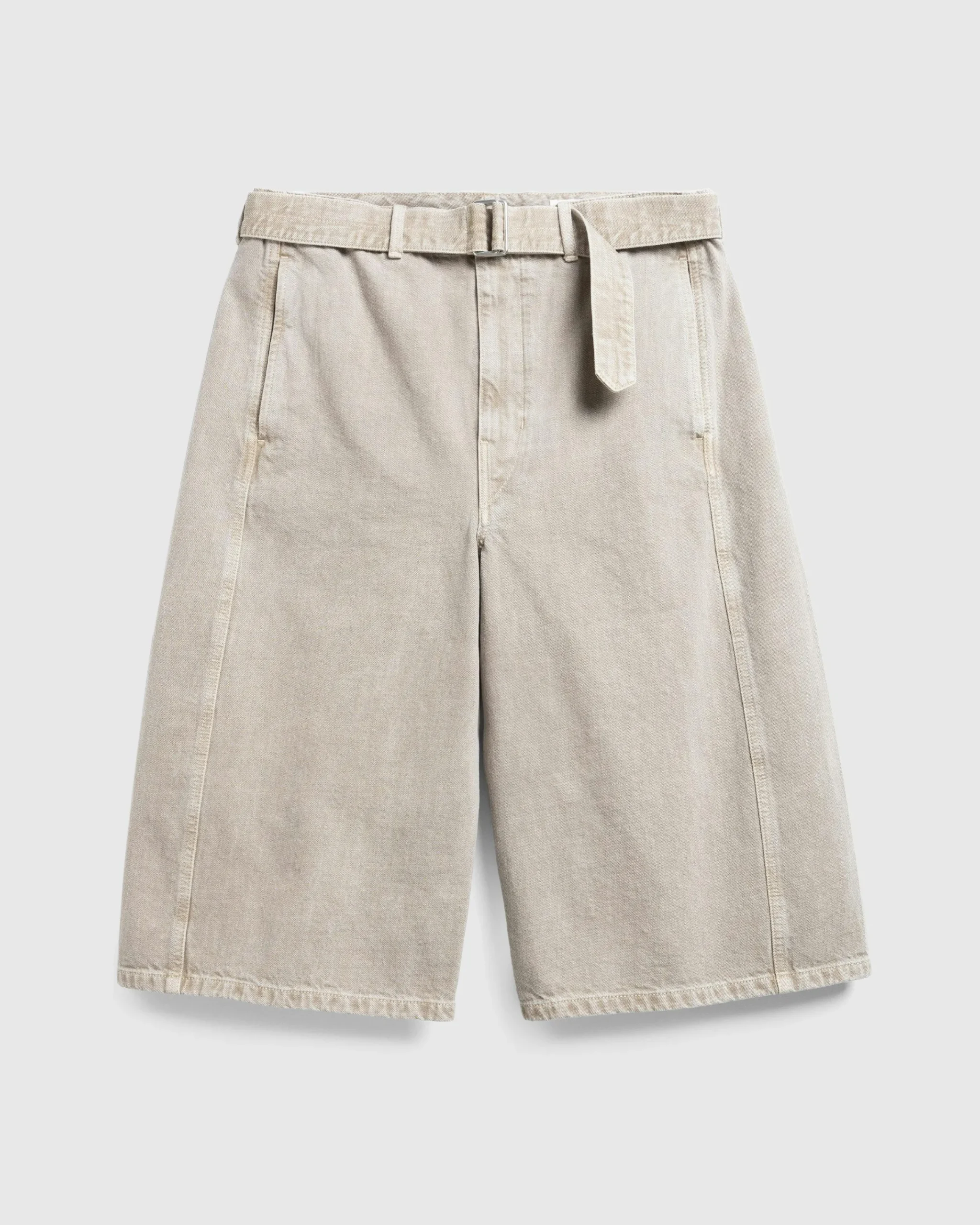 Lemaire Twisted Short Denim Snow Beige- Shorts