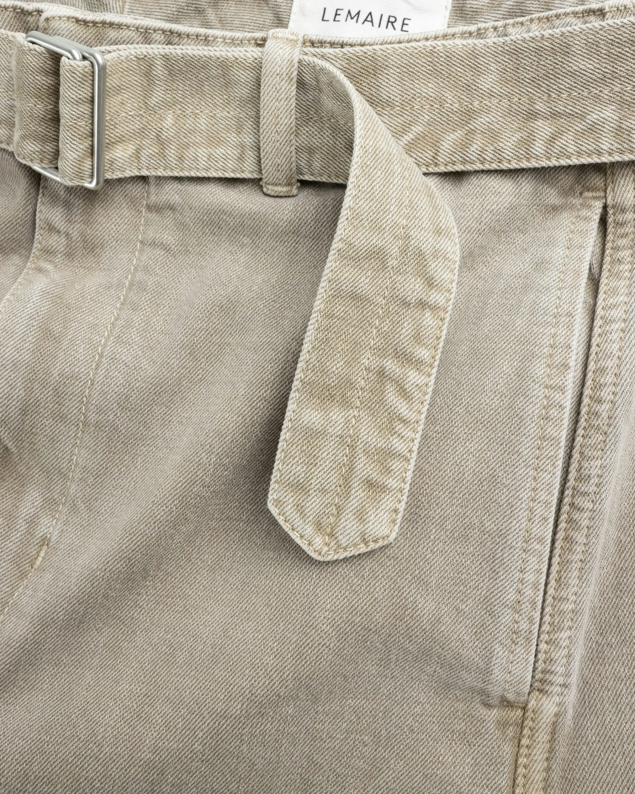 Lemaire Twisted Short Denim Snow Beige- Shorts