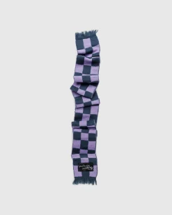 Stockholm Surfboard Club Umi Scarf Purple Check- Scarves