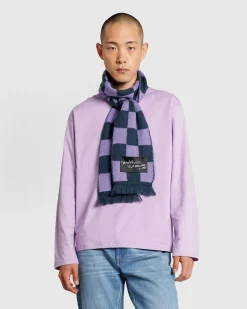 Stockholm Surfboard Club Umi Scarf Purple Check- Scarves