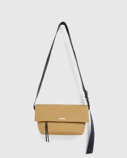 Jil Sander Utility Crossbody Small Olive Yellow/Pearl- Bags