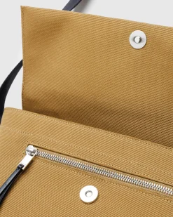 Jil Sander Utility Crossbody Small Olive Yellow/Pearl- Bags