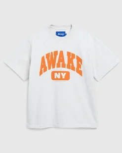 Awake NY Varsity Tee Charcoal Heather- Tops
