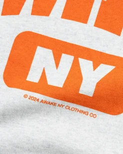 Awake NY Varsity Tee Charcoal Heather- Tops