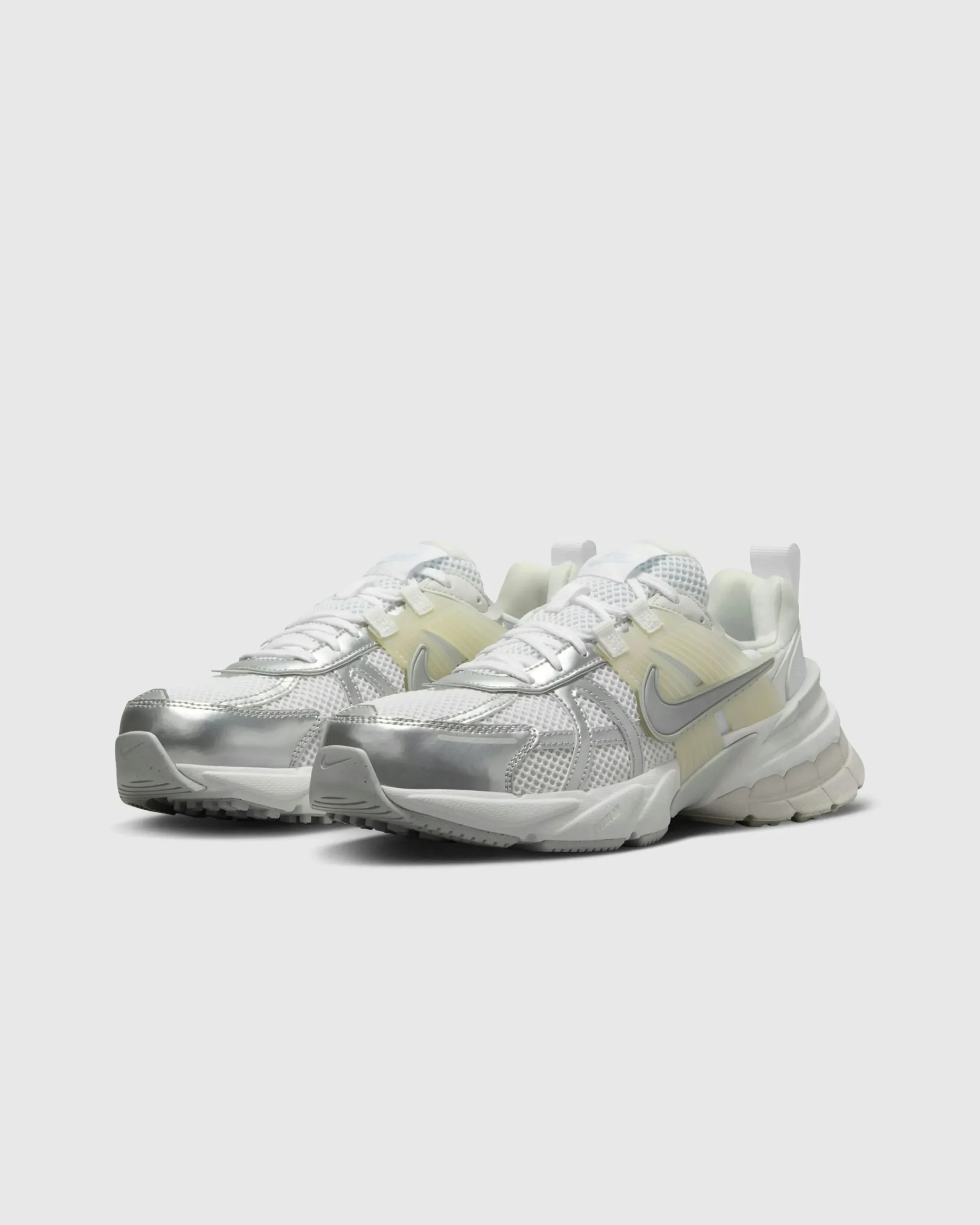 Nike V2K Run White/Metallic Silver-Platinum Tint- Sneakers