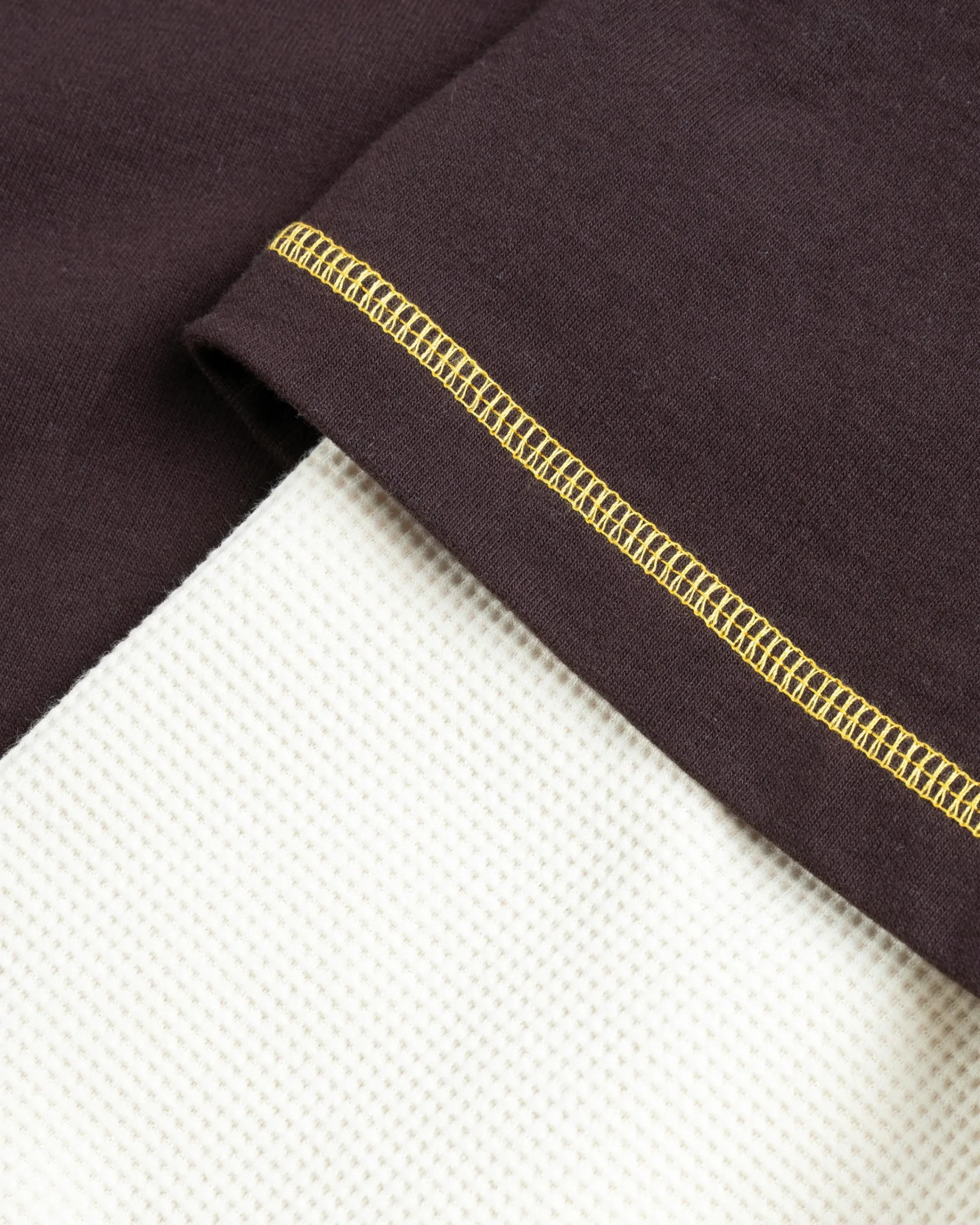Awake NY Waffle Long-Sleeve Washed Brown- Tops