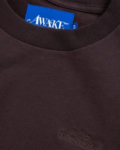 Awake NY Waffle Long-Sleeve Washed Brown- Tops