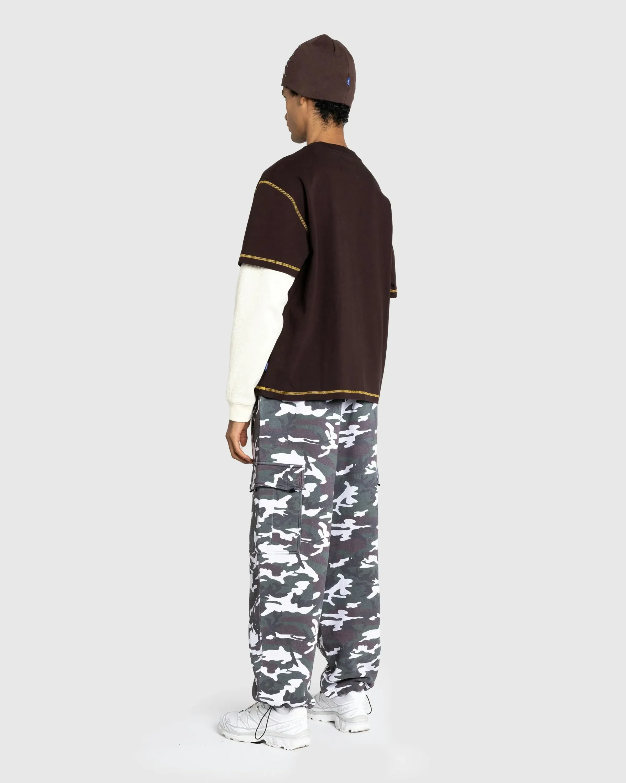 Awake NY Waffle Long-Sleeve Washed Brown- Tops