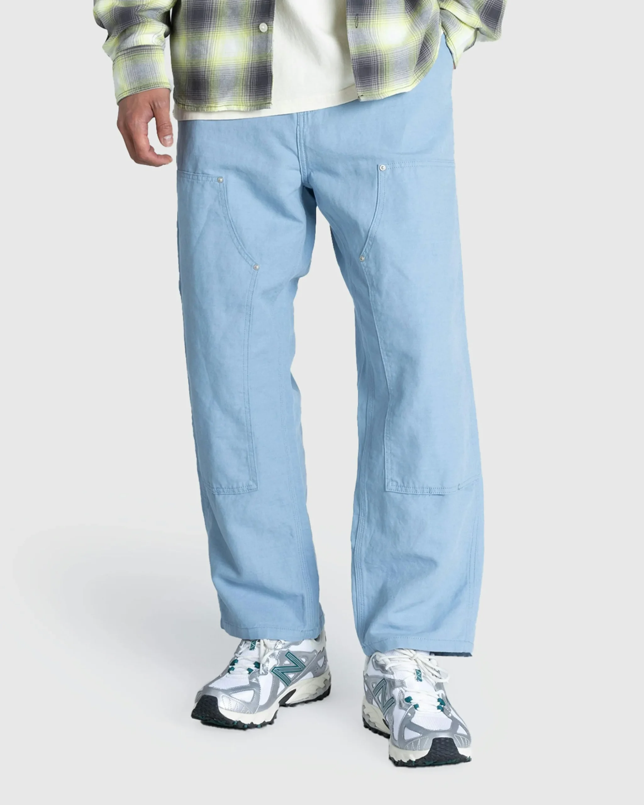Carhartt WIP Walter Double Knee Pant Misty Sky/Rinsed- Pants