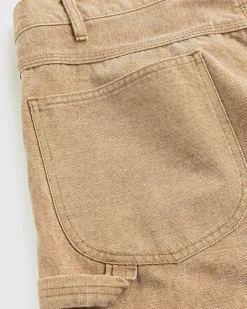 Auralee Washed Organic Canvas Pants Light Brown- Pants