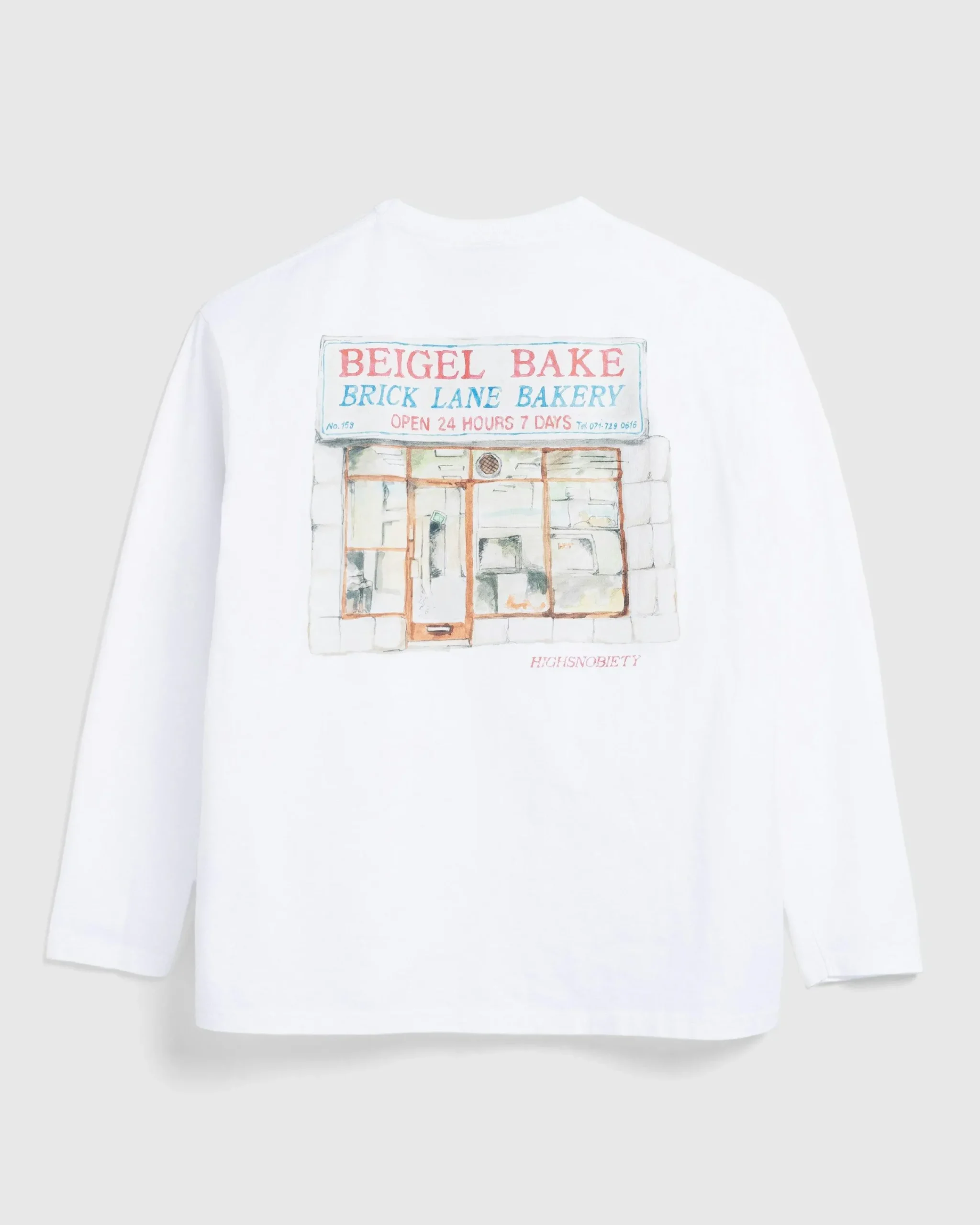 Beigel Bake Watercolor Long-Sleeve Tee- Tops