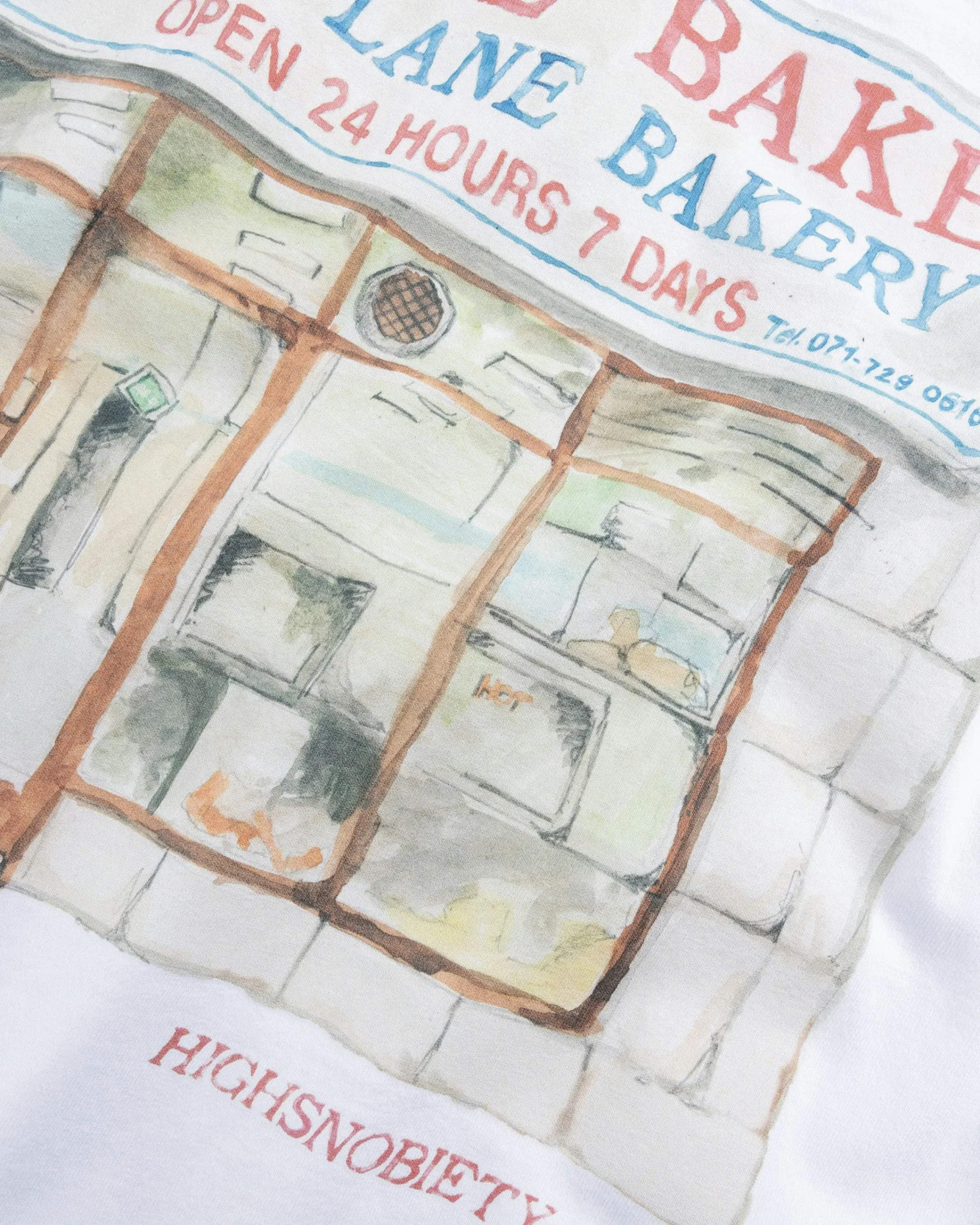 Beigel Bake Watercolor Long-Sleeve Tee- Tops