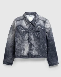 CAMPERLAB Wavy Denim Jacket Black/Gray- Outerwear