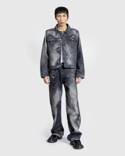 CAMPERLAB Wavy Denim Jacket Black/Gray- Outerwear