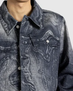 CAMPERLAB Wavy Denim Jacket Black/Gray- Outerwear