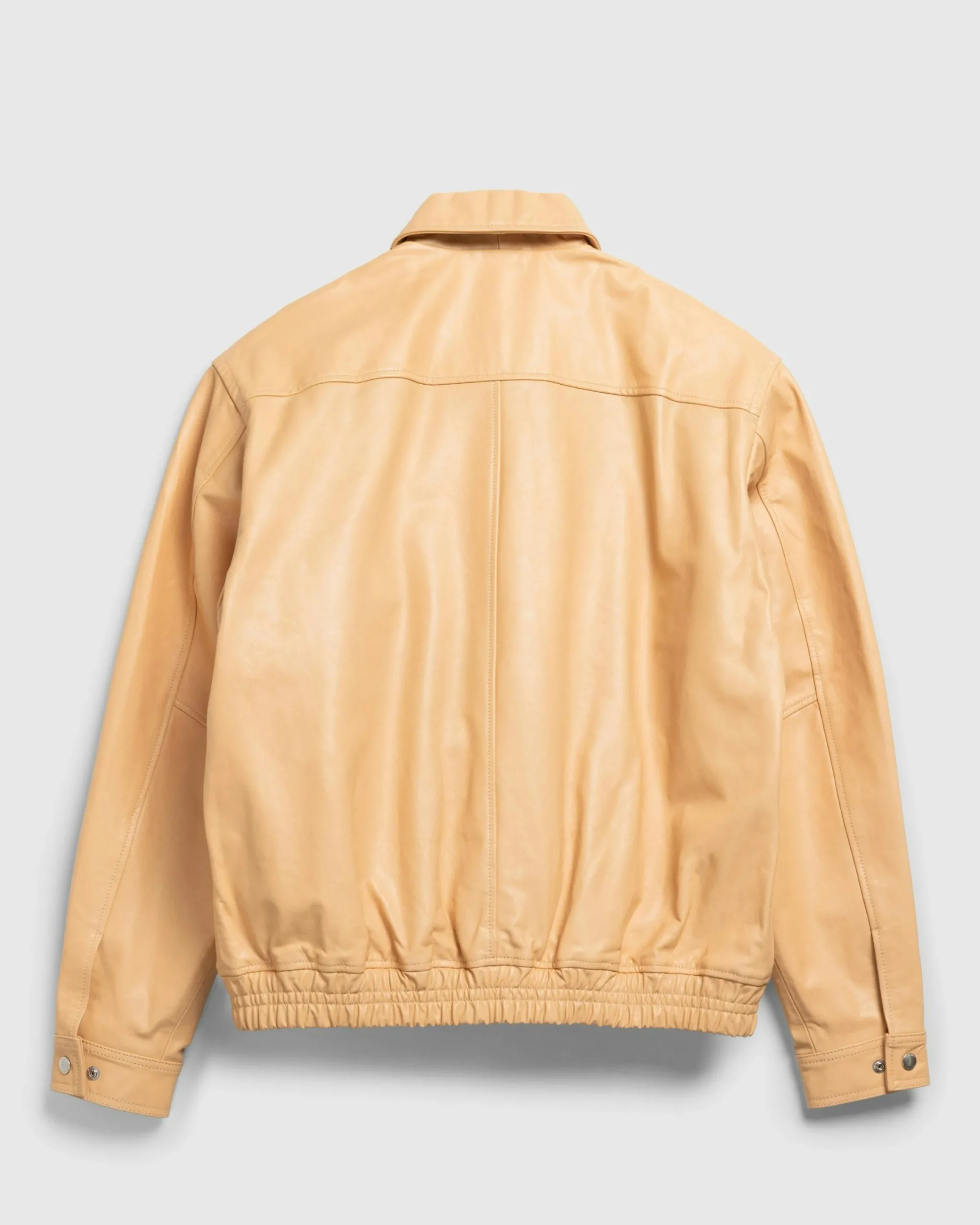 Highsnobiety HS05 Waxed Leather Bomber Sand- Outerwear