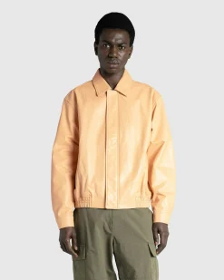 Highsnobiety HS05 Waxed Leather Bomber Sand- Outerwear