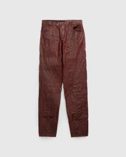 Mugler Waxed Spiral Baggy Jeans- Pants