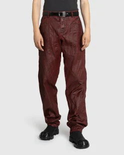 Mugler Waxed Spiral Baggy Jeans- Pants
