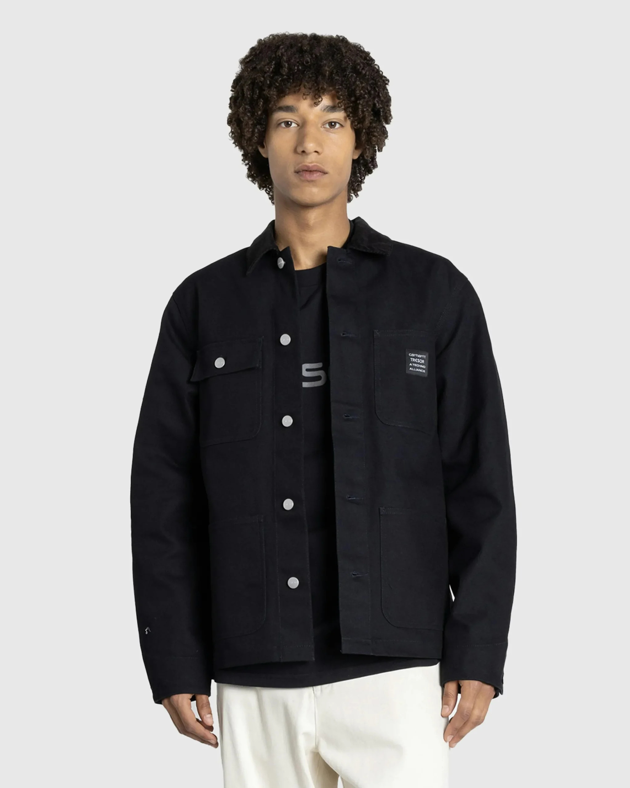 Carhartt WIP Way Of The Light Michigan Coat Black/Dark Grey Reflective- Outerwear