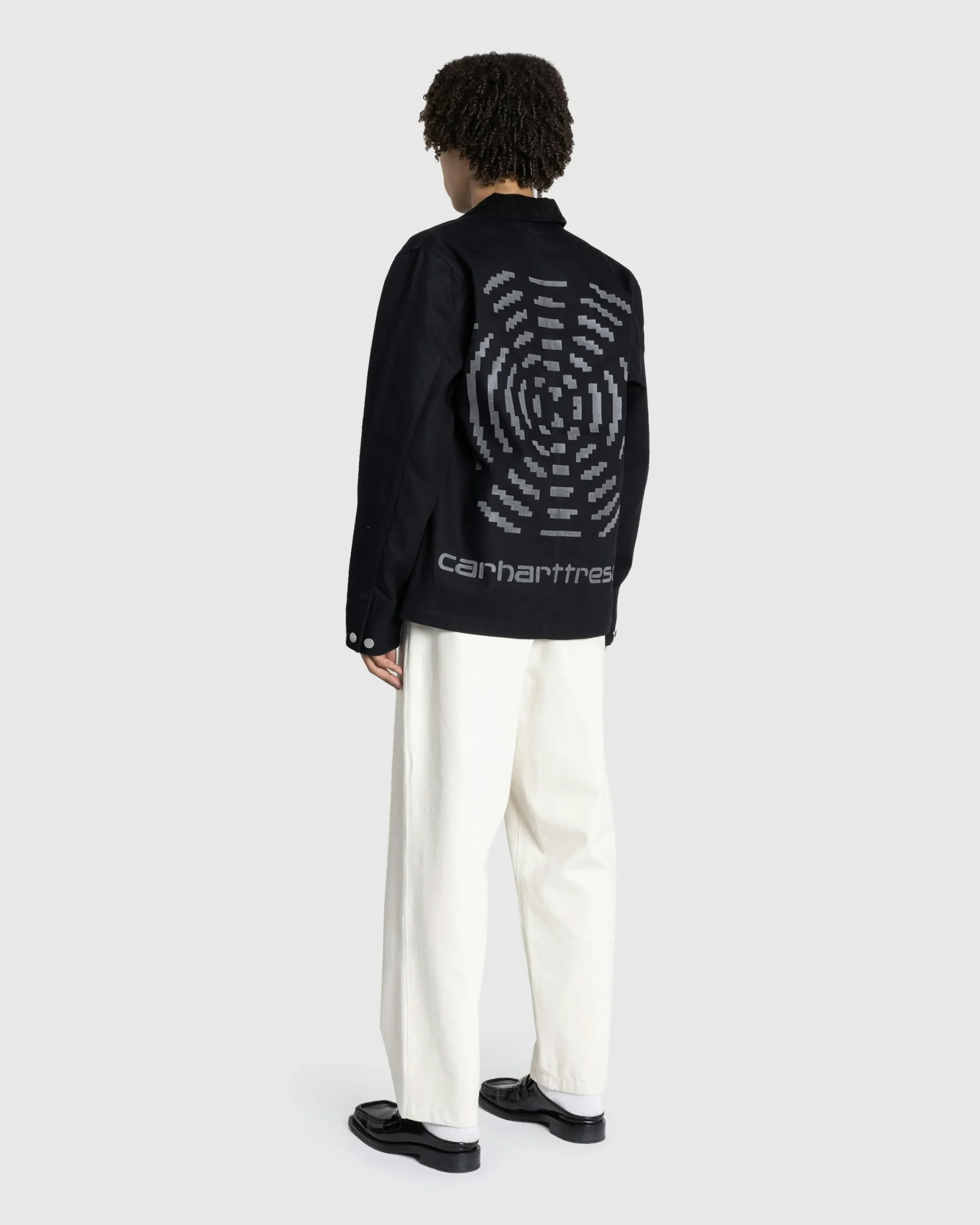 Carhartt WIP Way Of The Light Michigan Coat Black/Dark Grey Reflective- Outerwear