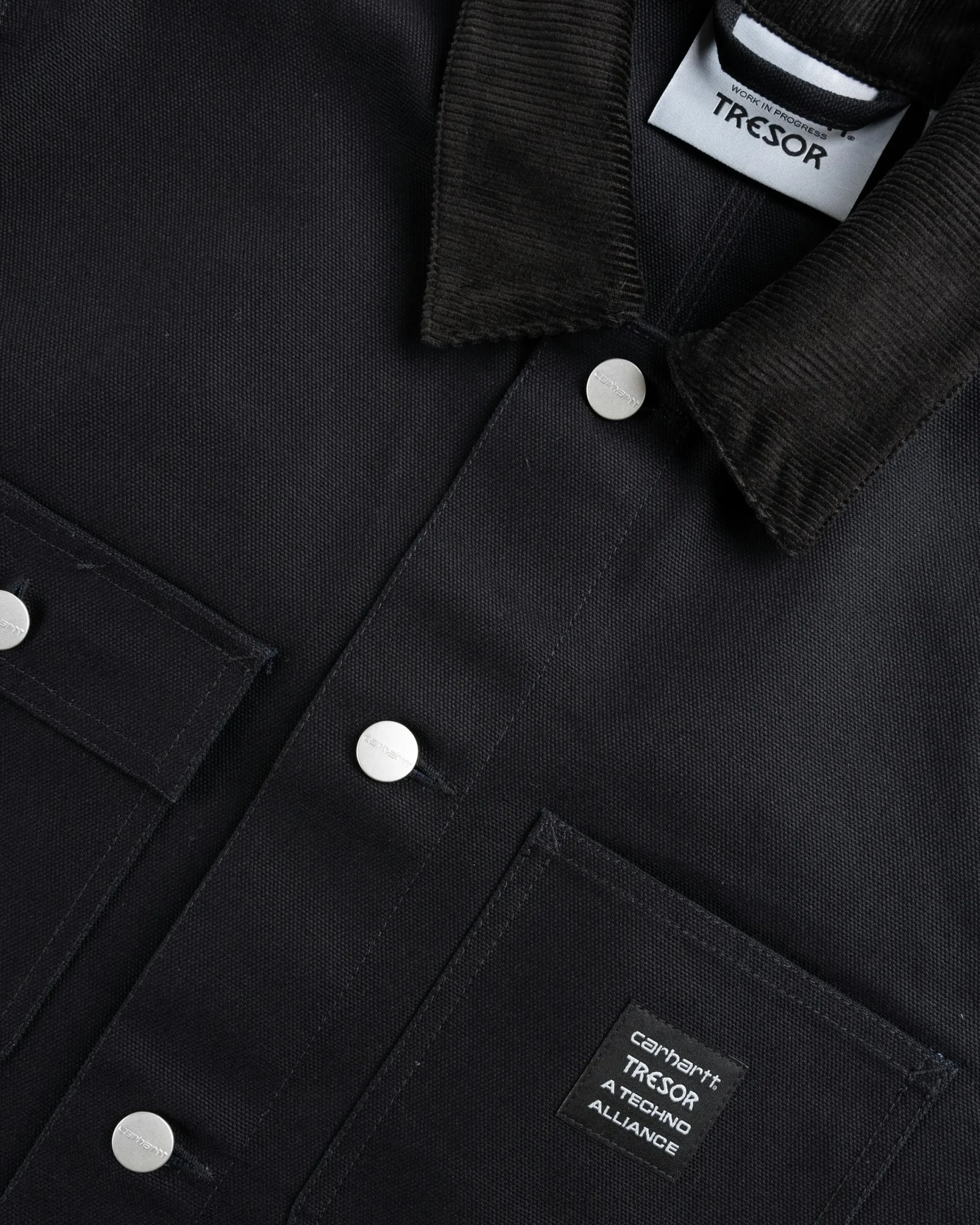Carhartt WIP Way Of The Light Michigan Coat Black/Dark Grey Reflective- Outerwear