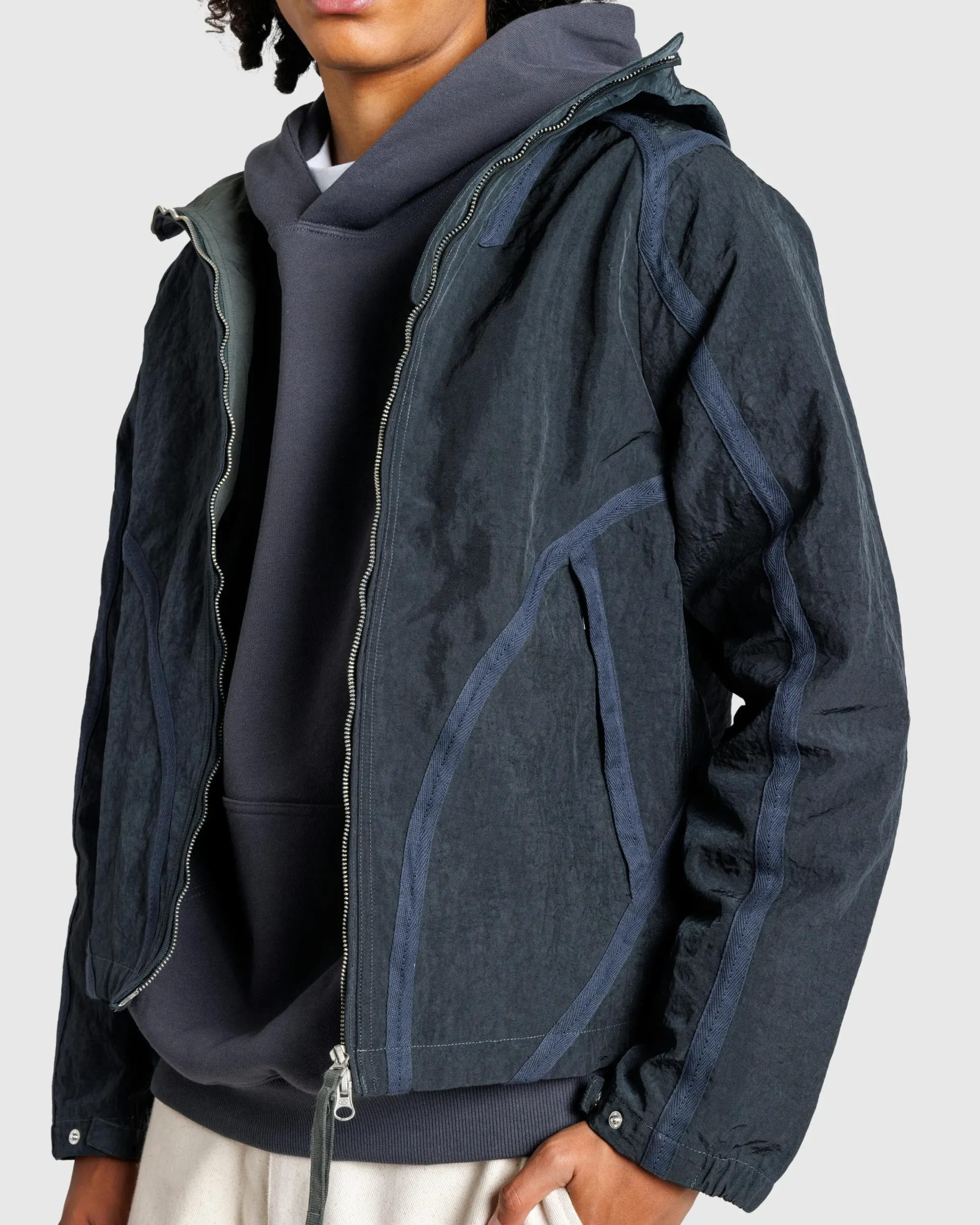 San San Gear Webbing Jacket Blue Charcoal- Outerwear