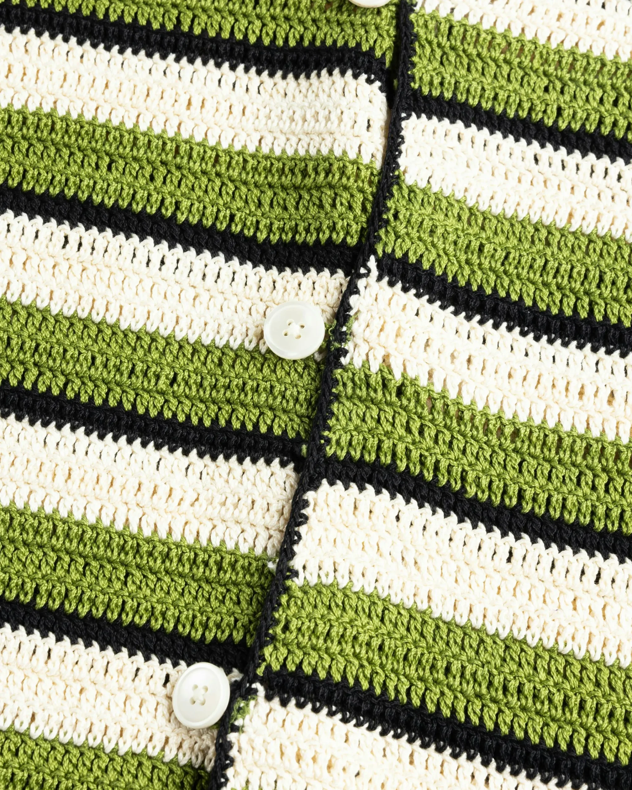 Bode Weedy Crochet LS Shirt- Shirts