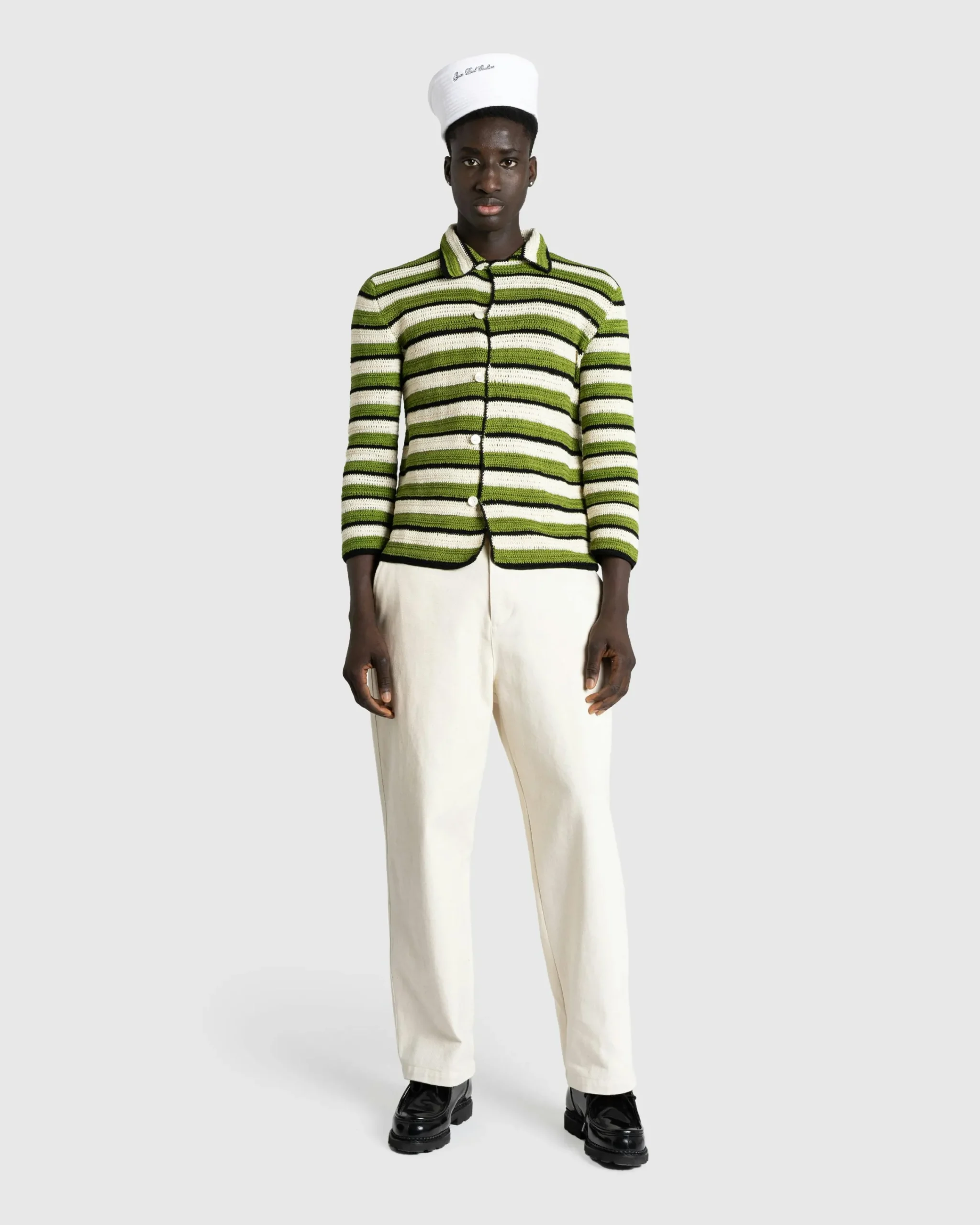 Bode Weedy Crochet LS Shirt- Shirts