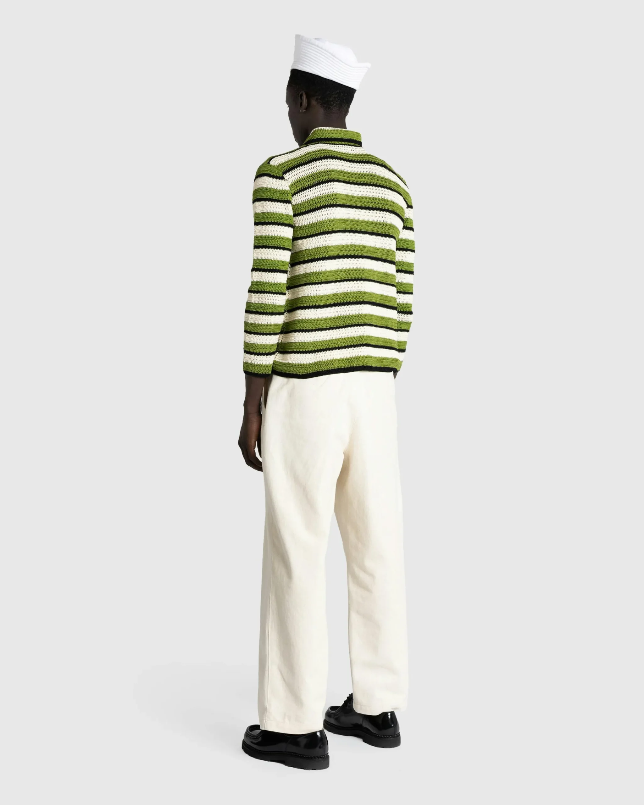 Bode Weedy Crochet LS Shirt- Shirts